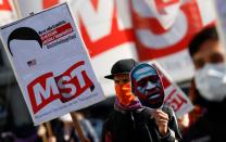 Protesters march against police violence, in Buenos Aires