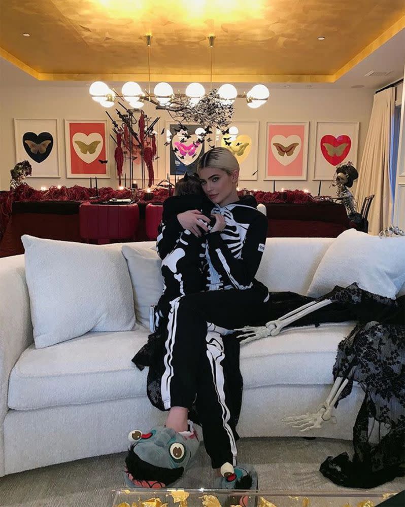 Kylie Jenner and Stormi Dress Up as Pink Butterflies for Halloween