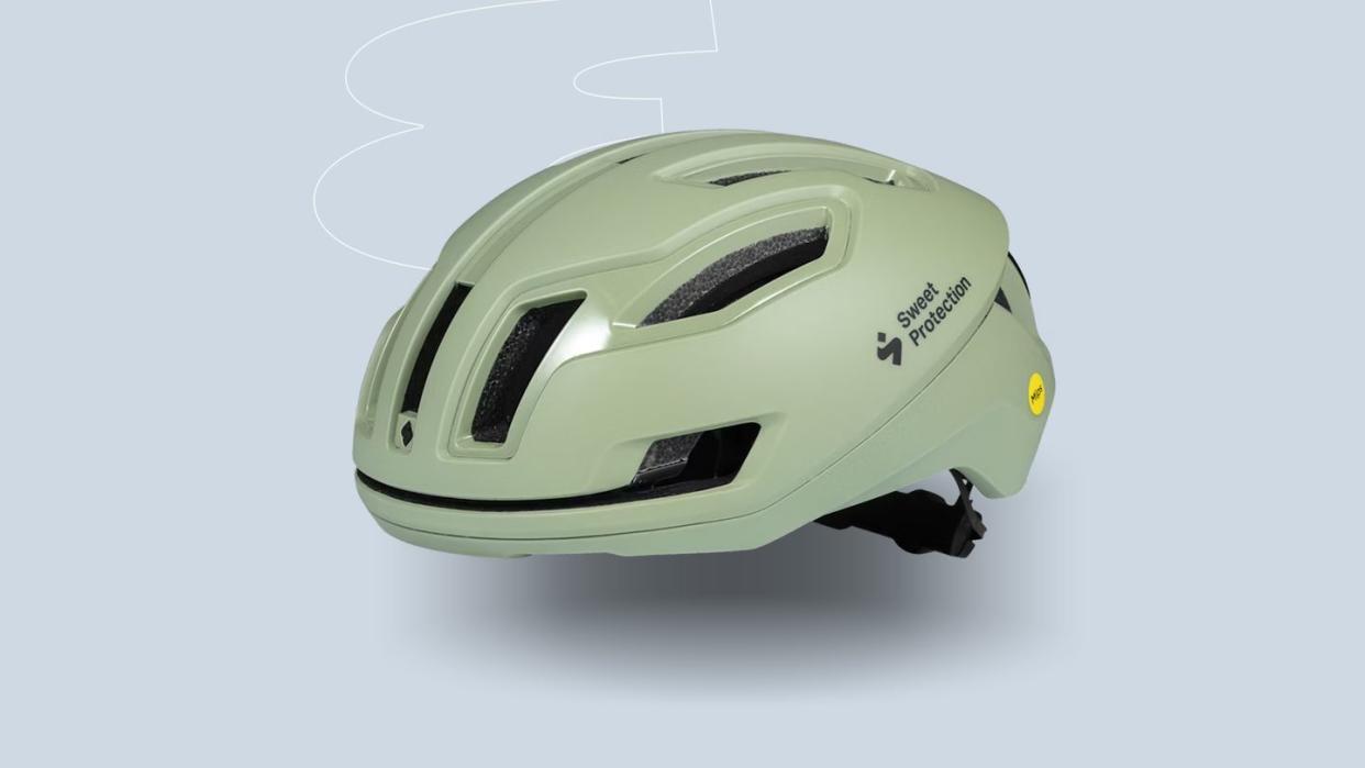 a white and green helmet