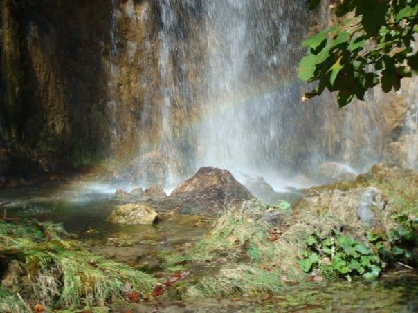 A waterfall in the Plitvice Lakes National Park