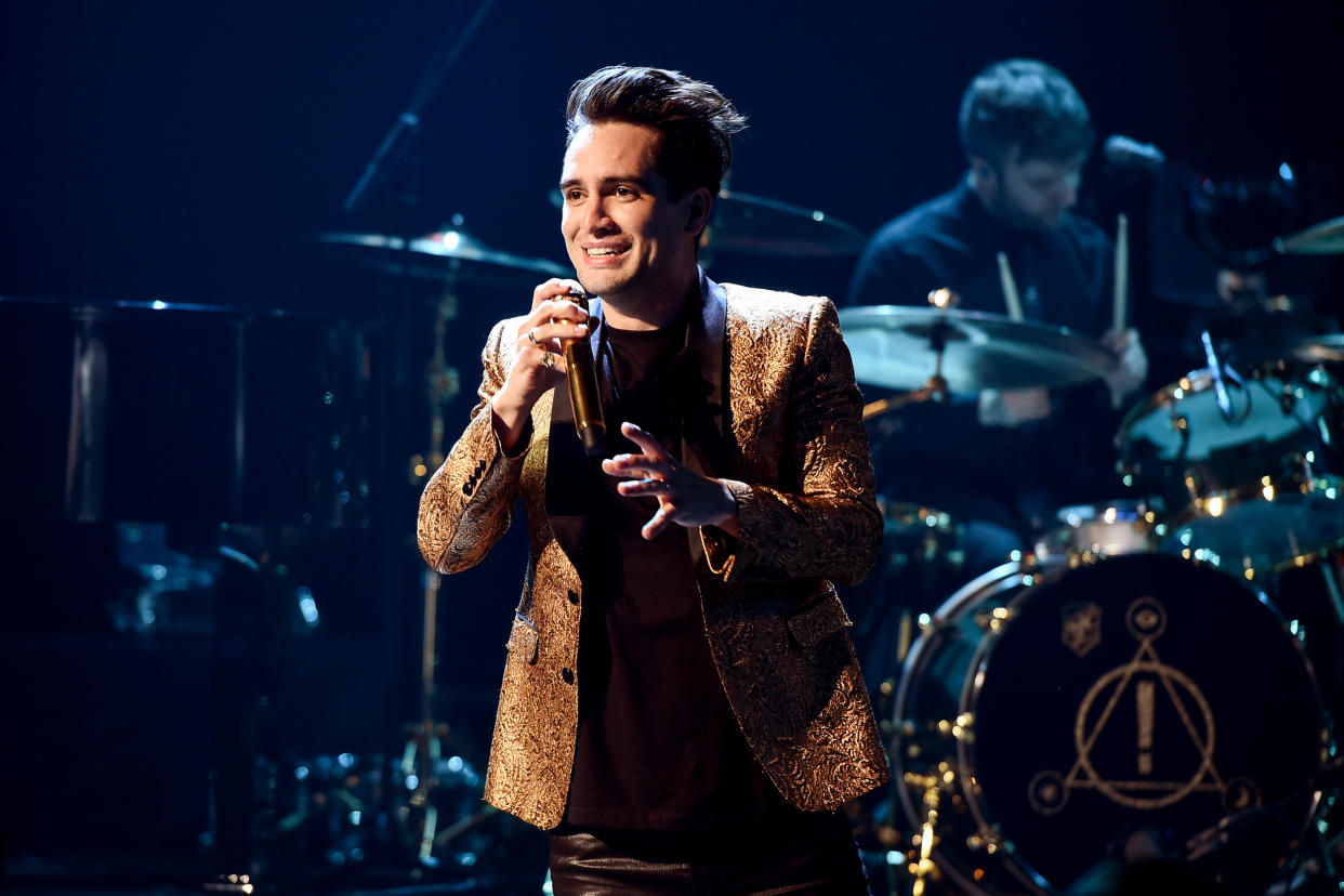 Brendon Urie of Panic! at the Disco performs in Burbank, Calif., on June 21, 2018. (Kevin Winter / Getty Images for iHeartMedia)