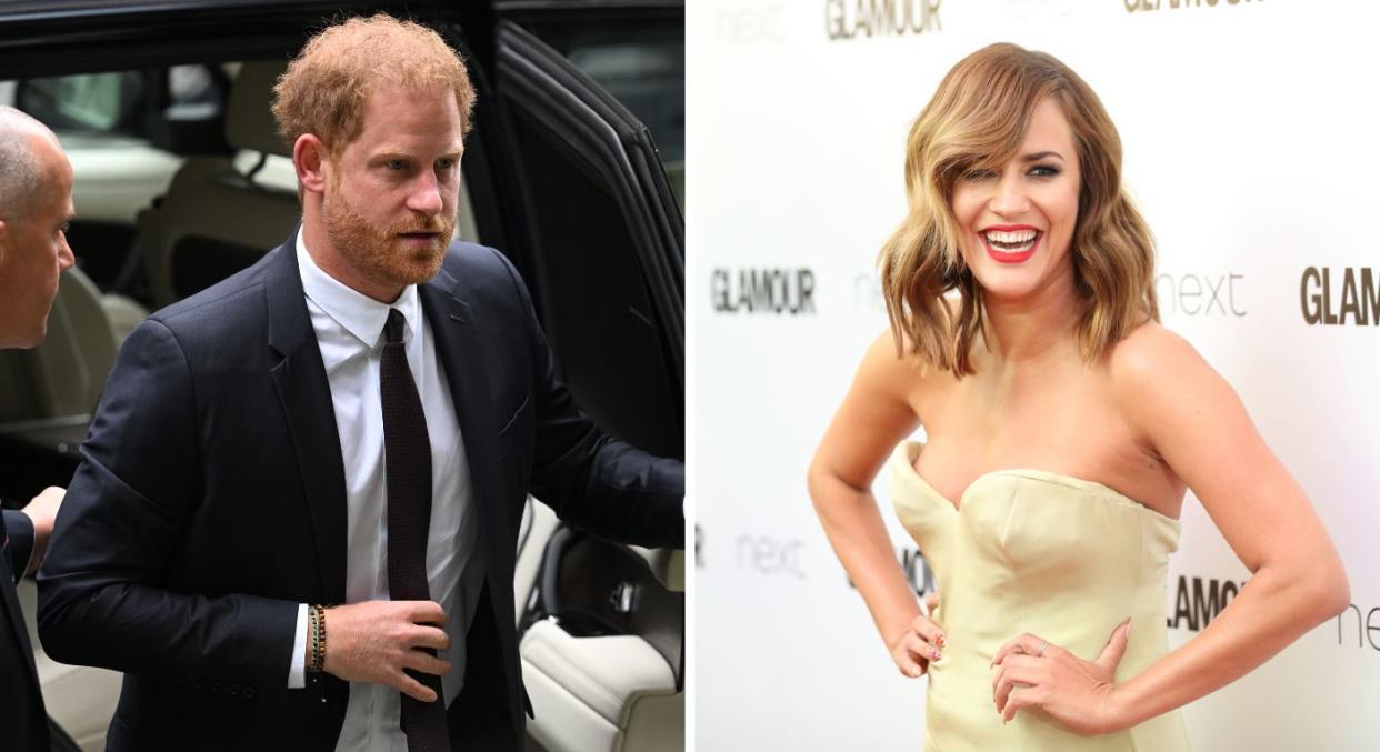 Caroline Flack and Prince Harry had a brief relationship in 2009. (Getty Images)