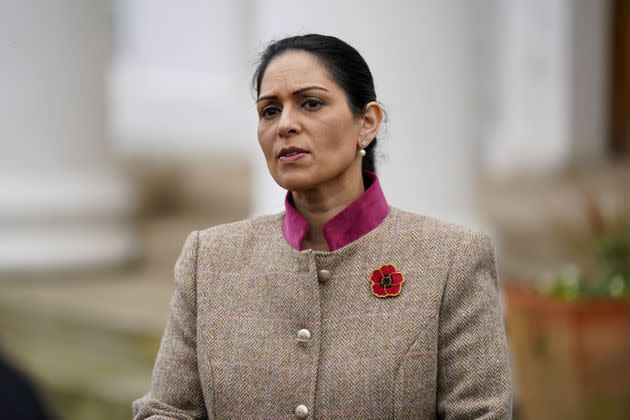 Priti Patel extended her sympathies to the families of those who died in the English Channel on Wednesday (Photo: Steve Parsons - PA Images via Getty Images)