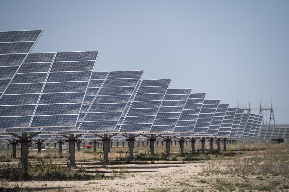 A solar farm produces electricity near Bakersfield, Texas, earlier this month. (Photo: Bill Clark via Getty Images)