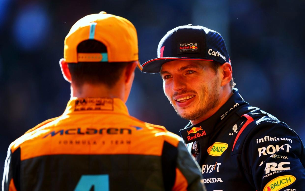 Norris with his 'closest friend' on the grid, the Dutch driver Max Verstappen