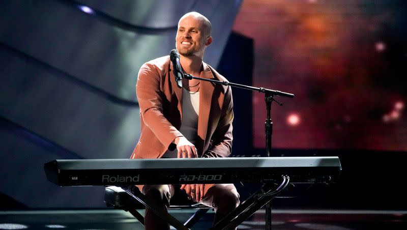 EJ Michels, a singer from Draper, Utah, performs during the blind audition round of “The Voice.”