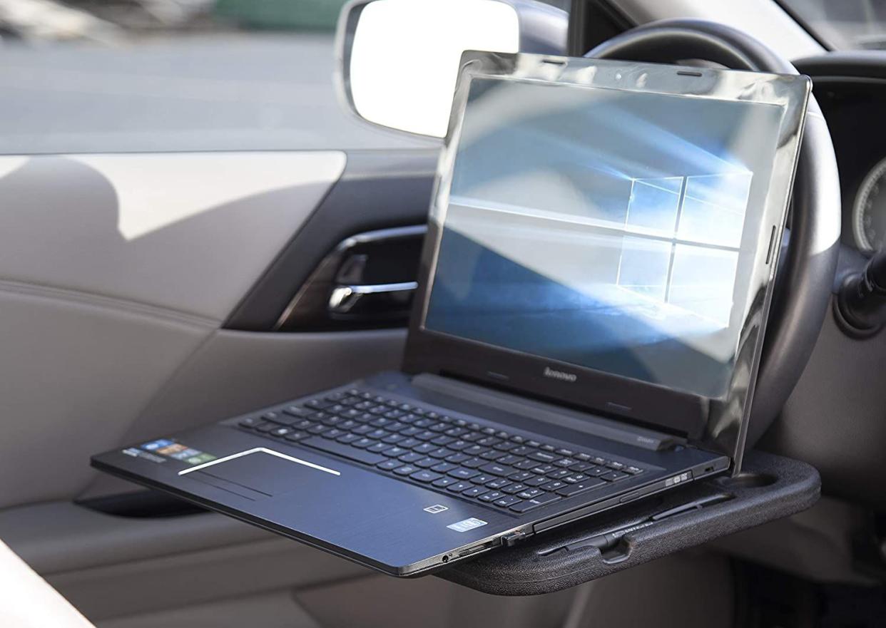 Wheelmate Car Desk Grey Steering Wheel Tray