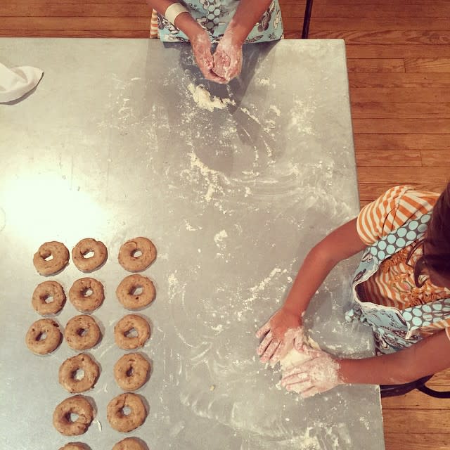 Both girls love to bake.