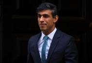 Britain's Chancellor of the Exchequer Sunak outside Downing Street, in London