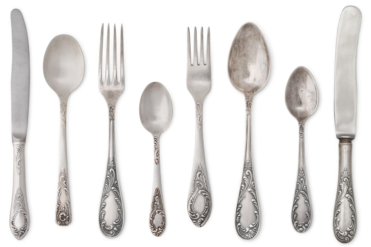 vintage old cutlery silverware