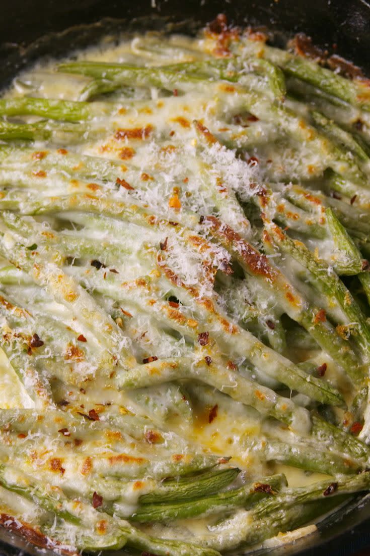 Cheesy Baked Green Beans