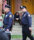 <p>Michael Gandolfini is seen on the set of The Many Saints of Newark on May 31, 2019 in New York City.</p>