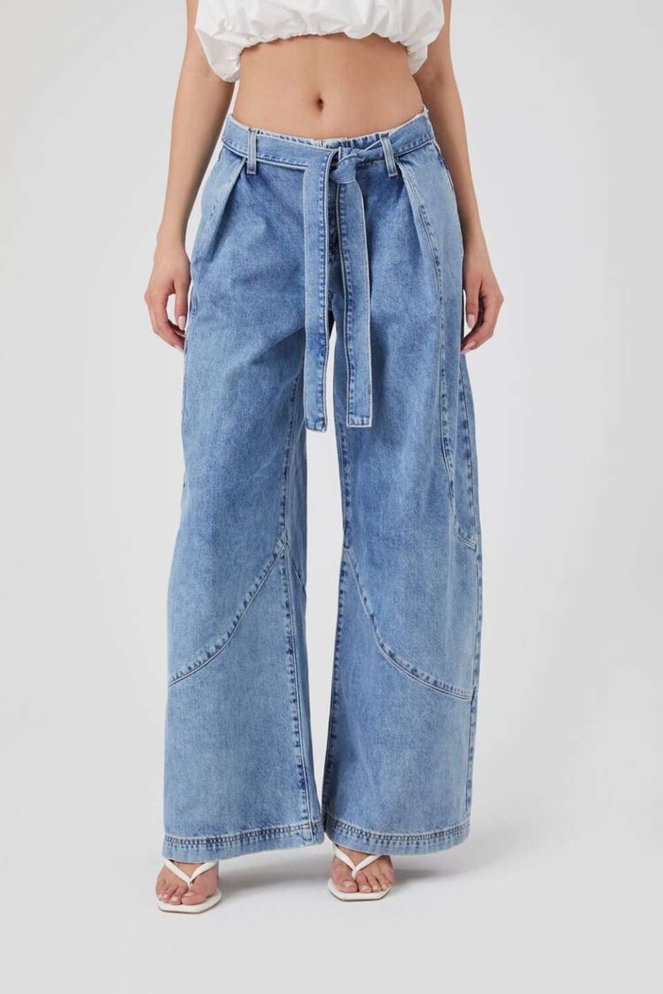 Forever 21 Recycled Cotton Wide-Leg Jeans