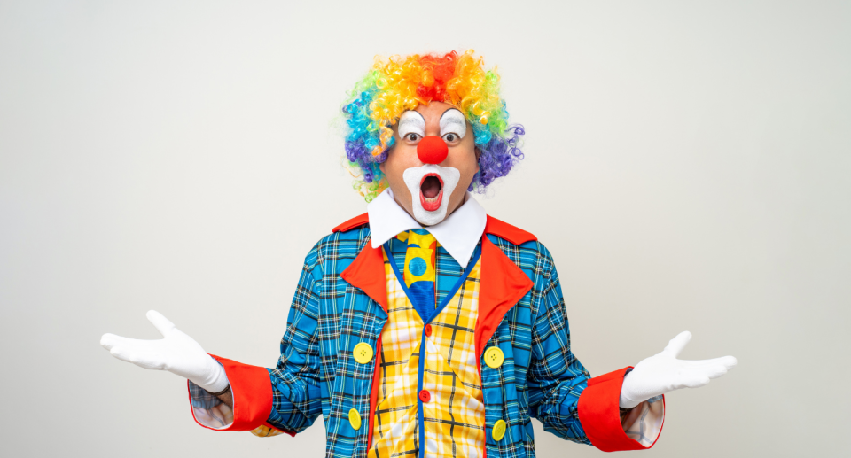 Many group members suggested a clown showing up would be traumatising for guests. Photo: Getty