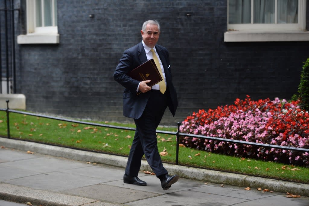 Former Attorney General Geoffrey Cox in Downing Street in Westminster. (PA Archive)