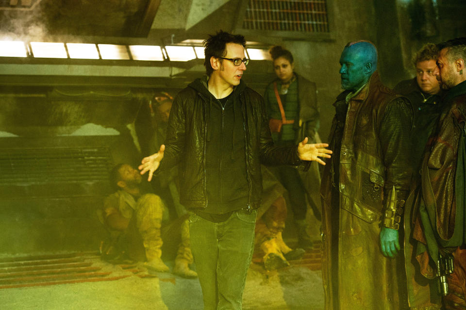 James Gunn on the set of 2014’s <em>Guardians of the Galaxy</em>. (Photo: Jay Maidment/Walt Disney Studios Motion Pictures/Courtesy Everett Collection)