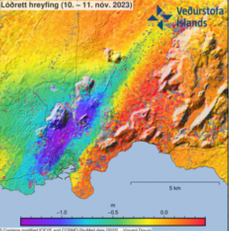 Iceland’s Met Office reports higher levels of sulfur dioxide indicating magma close to the earth’s crust (Iceland Met Office (Sigdalin))