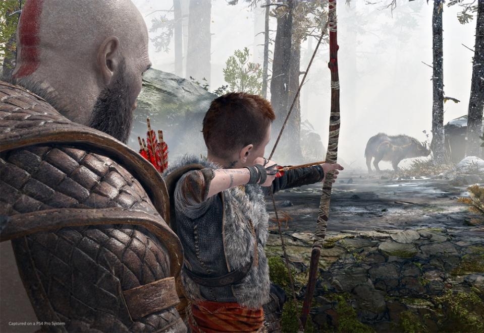 As a father, Kratos has to work to teach his son how to handle himself in the dangers of Midgard.