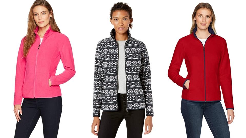 Amazon Essentials - Zip-Up Polar Fleece, $28. Available in 14 colours. 