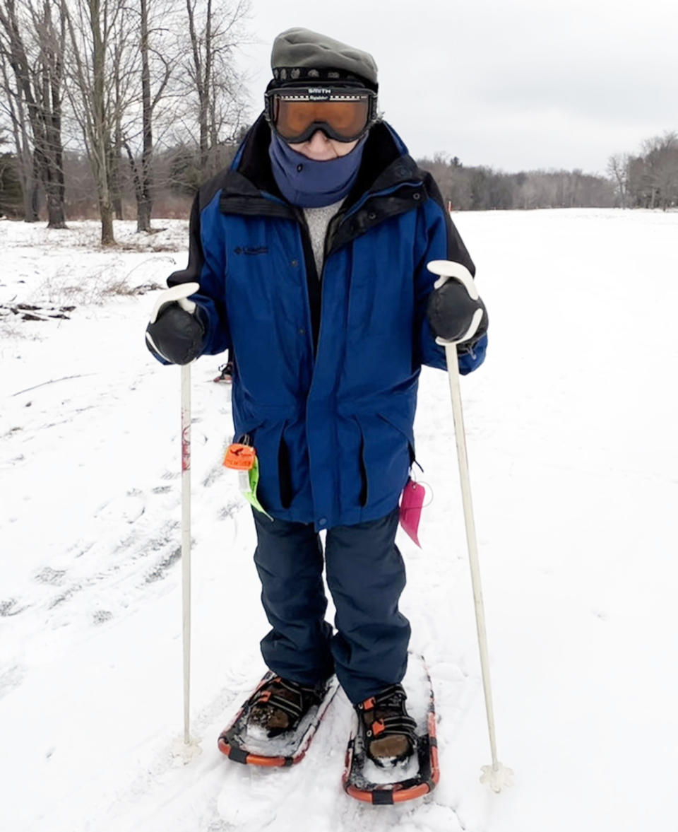 Tucker is seen snowshoeing in February 2022. (Courtesy Tucker family)