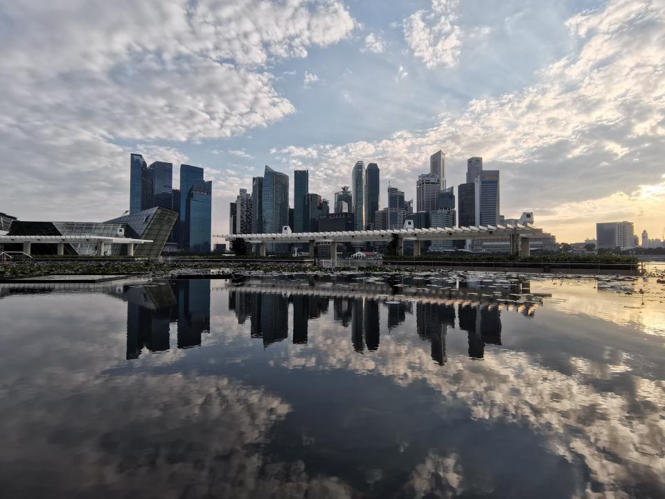 A super wide angle photo of Singapore's Marina Bay skyline taken on an Honor 20 smartphone. (PHOTO: Honor)