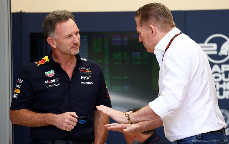 Jos Verstappen imagined himself having a heated argument with Christian Horner during the Bahrain Grand Prix