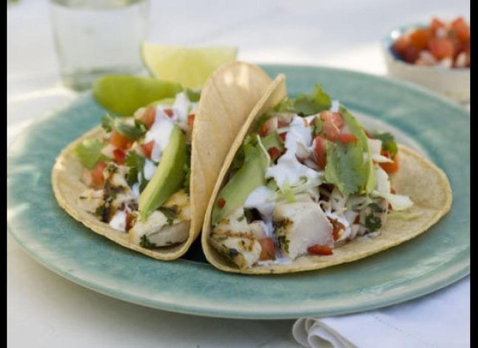 <strong>Get the <a href="http://www.huffingtonpost.com/2011/10/27/grilled-fish-tacos-with-p_n_1057732.html" target="_hplink">Grilled Fish Tacos with Pico de Gallo</a> recipe from Ray Kachatorian</strong> 