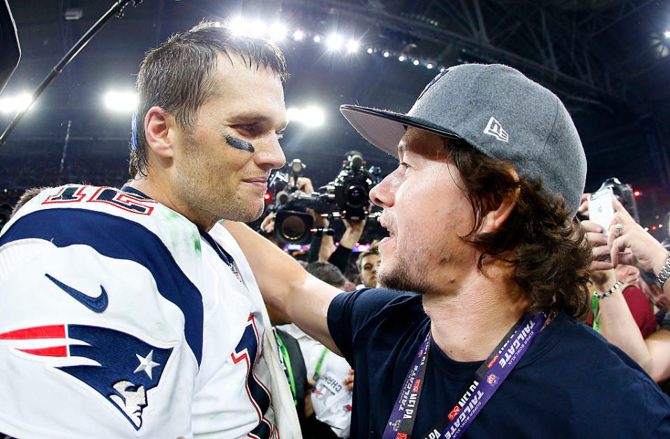 Tom Brady wants Mark Wahlberg to play him in a movie. What a surprise. (Getty)