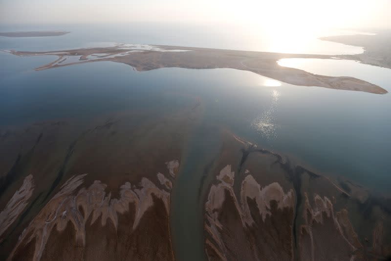 General view of the coastline of NEOM in northwestern Saudi Arabia