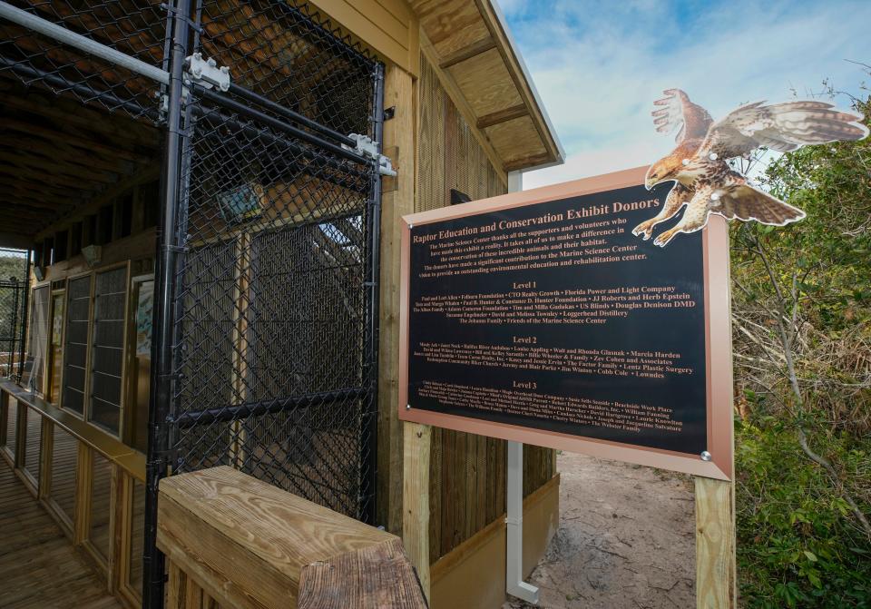 The Marine Science Center held its raptor exhibit opening ceremony in Ponce Inlet, Tuesday, Dec.12, 2023.