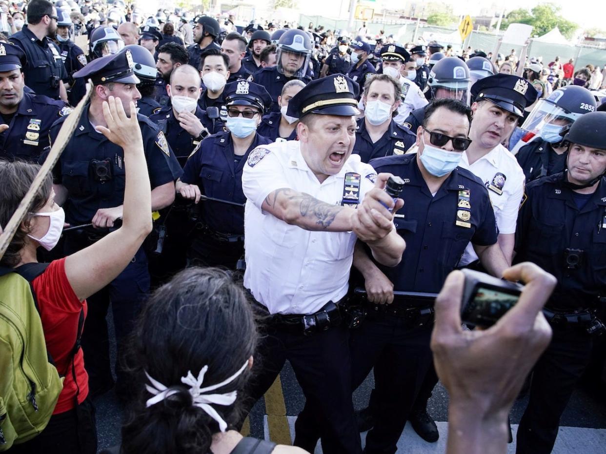 nypd pepper spray protest
