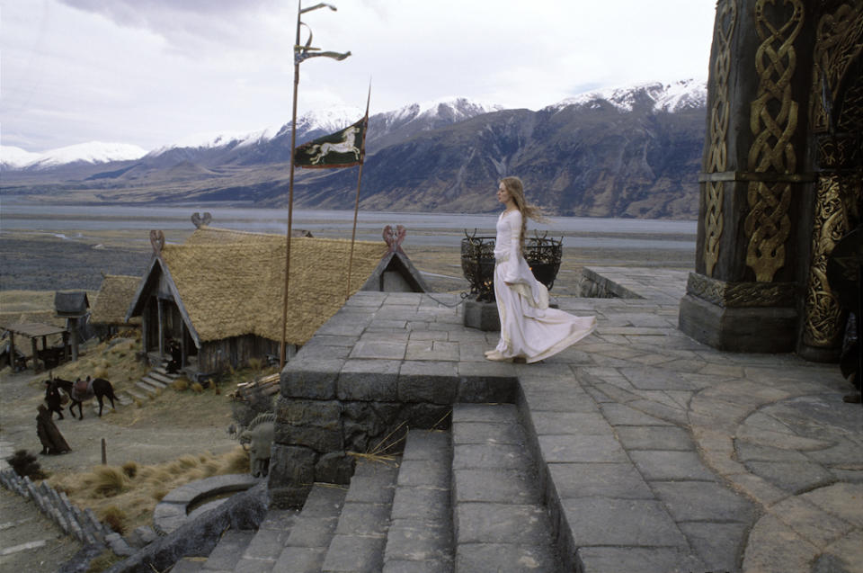 Miranda Otto as Éowyn at Mount Sunday in Canterbury. (Tourism New Zealand)