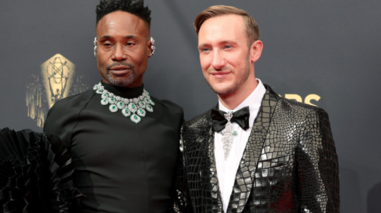 A close up of Billy Porter and Adam Smith