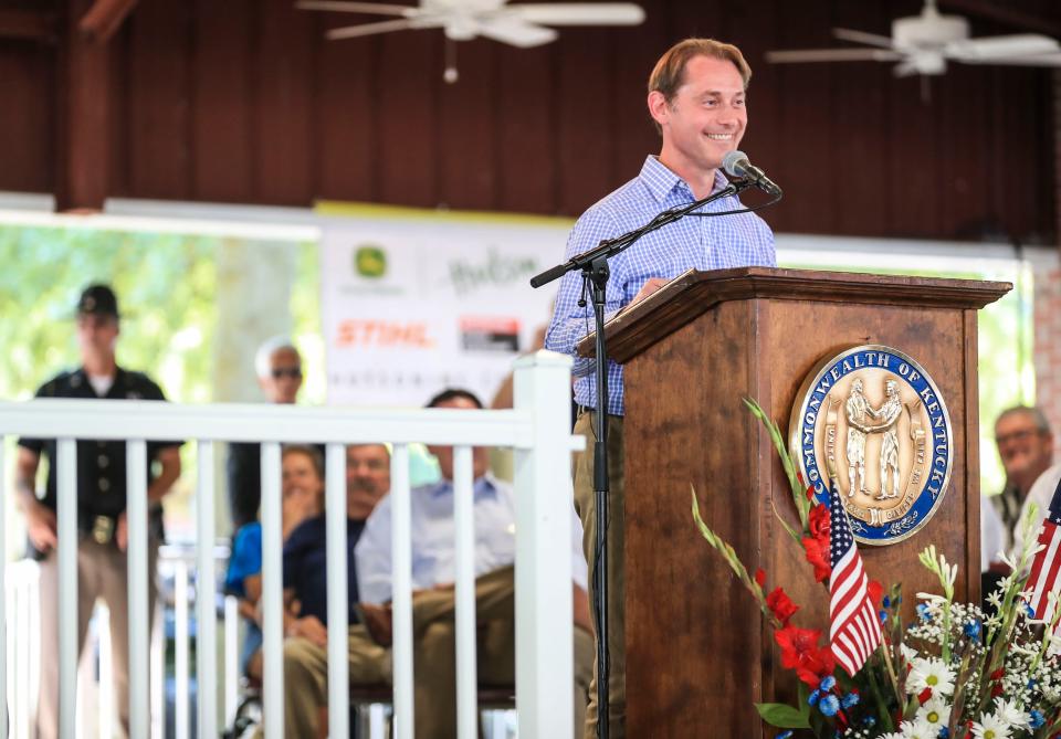 Kentucky Secretary of State Michael Adams in 2021. He said he had not received evidence of vote-buying in Magoffin County this year.