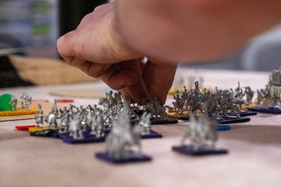 In the basement of the Baker University Alumni Center in Baldwin City, miniature Roman soldiers battle Blemmye, Gepids, Greuthungi and Visigoths among 32 armies from the fourth century.