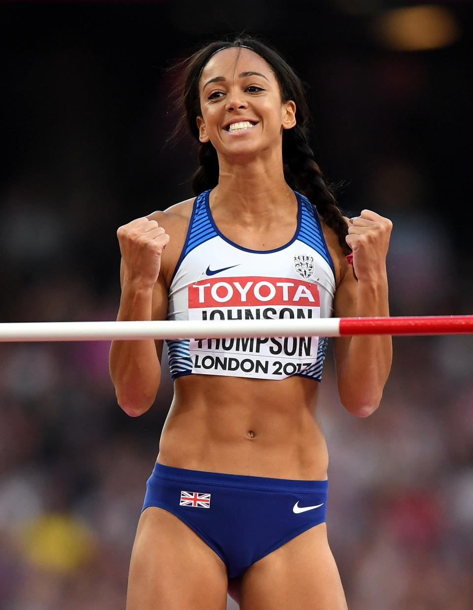 Johnson-Thompson was delighted with her fifth place in the high jump