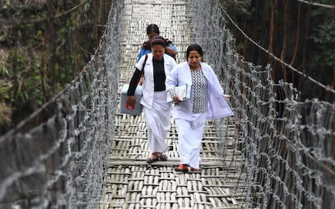 Indias northeast Arunachal Pradesh is difficult to traverse - Credit: BIJU BORO/AFP/Getty Images