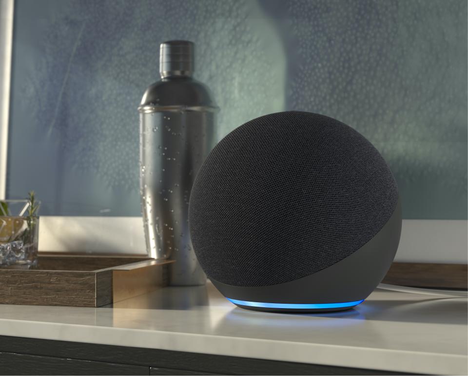 Amazon has updated its Echo speaker with a new design and improved Alexa functionality. (Image: Amazon)