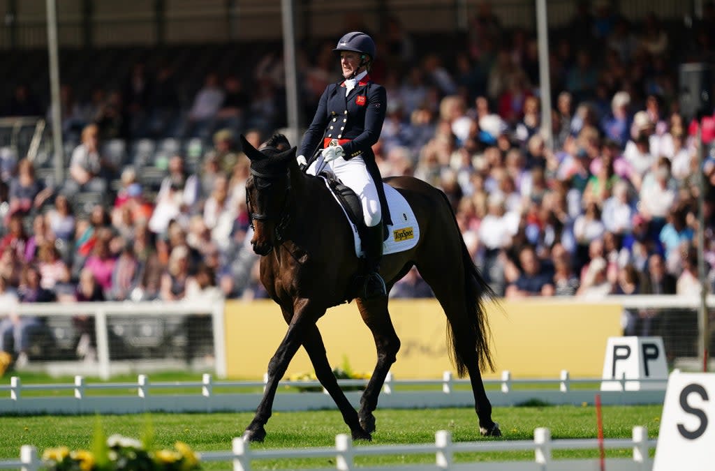 Nicola Wilson and JL Dublin during their dressage test at the Badminton Horse Trials (David Davies/PA) (PA Wire)