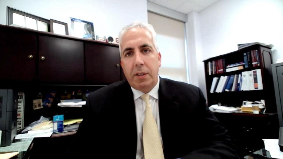 PHOTO: Champaign County, Ohio, Prosecutor Kevin Talebi in an interview with ABC News. (ABC News)