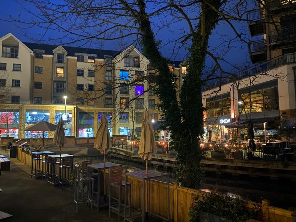 The Port Jackson, the Wetherspoon pub Billianna Instrall, 19, works at, is beside the Stort in Bishop’s Stortford. (Canqi Li)