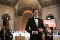 <p>Nicholas Braun's <a href="https://www.townandcountrymag.com/leisure/arts-and-culture/a28678785/nicholas-braun-succession-cousin-greg-interview/" rel="nofollow noopener" target="_blank" data-ylk="slk:Cousin Greg;elm:context_link;itc:0;sec:content-canvas" class="link ">Cousin Greg</a> has quickly risen the ranks within both Roy company and family since he approached Logan in season 1 in need of a job. After spending much of the first two seasons being terrorized by Tom, Greg seems to have crossed over to Team Kendall for season 3. </p>