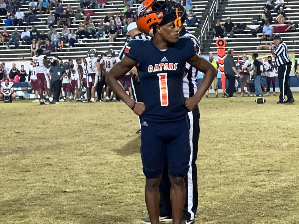 Escambia wide receiver and defensive back Ladarian Clardy had a big game with two touchdowns in Friday's win against Tate.