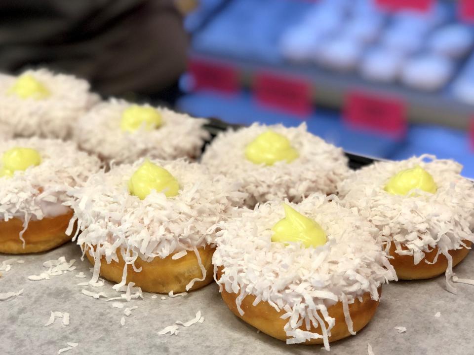 Divine Donuts makes hundreds of styles of yeast and cake doughnuts from scratch, offering 40 to 50 unique flavors each day.