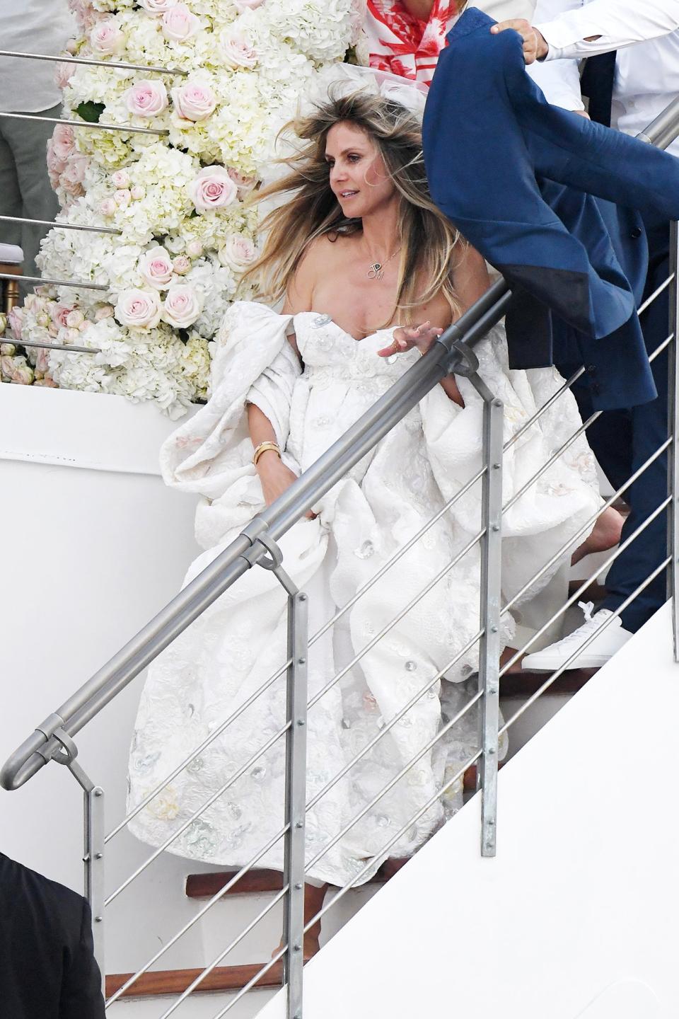 Heidi Klum Looked Ethereal Getting Married on a Yacht in August 2019