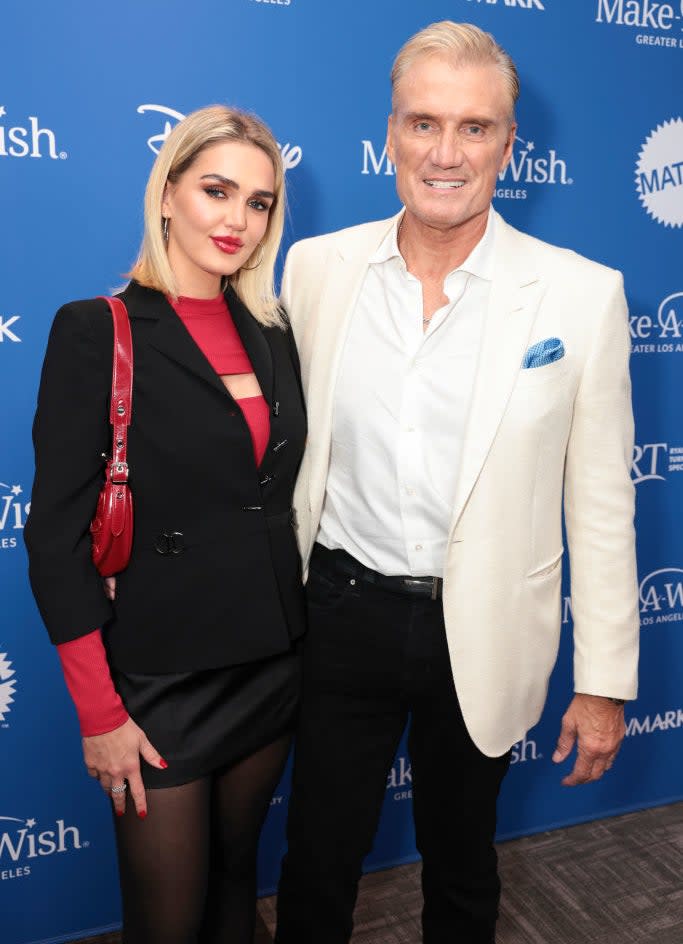 Dolph Lundgren and Emma Krokdal