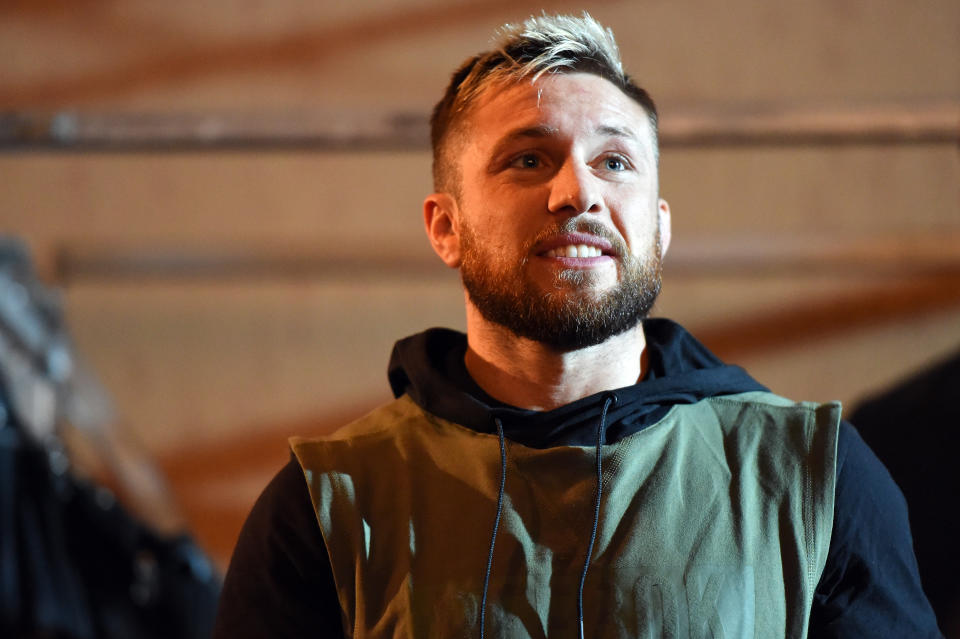 LAS VEGAS, NV - FEBRUARY 05:  MMA fighter Lance Palmer stands backstage during the UFC Fight Night weigh-in at the MGM Grand Conference Center on February 5, 2016 in Las Vegas, Nevada. (Photo by Jeff Bottari/Zuffa LLC/Zuffa LLC via Getty Images)