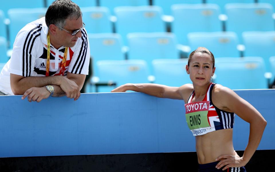 Toni Minichiello guided Jessica Ennis-Hill to Olympic gold in 2012 - she is understood not to be one of the athletes involved - GETTY IMAGES