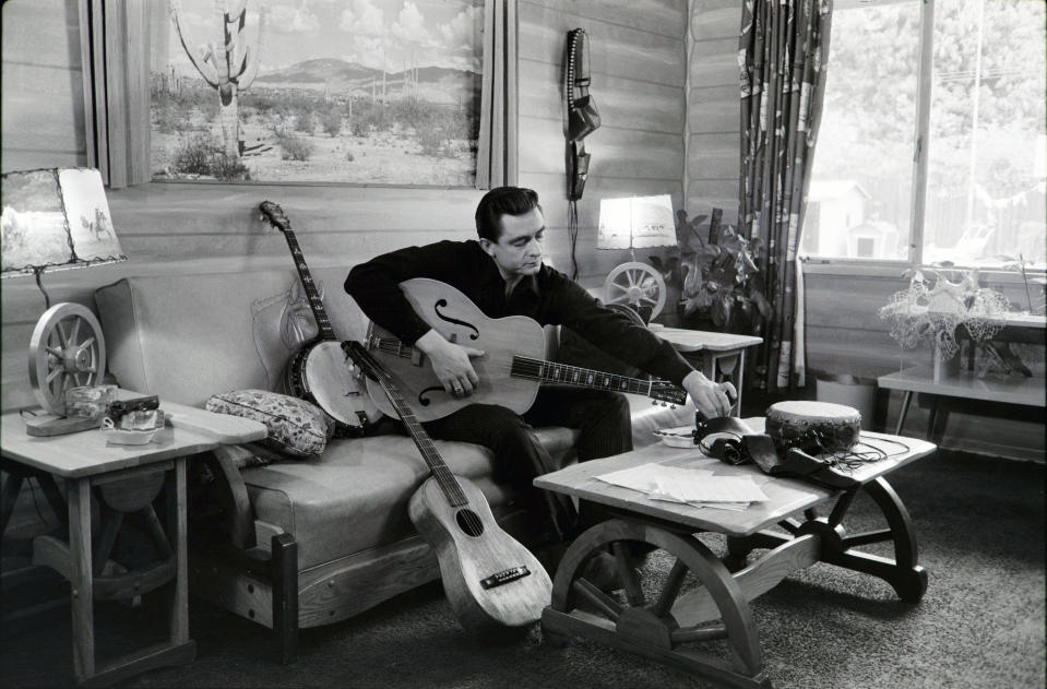 Johnny Cash at his home in California, 1960.Credit: Sony Music Archives