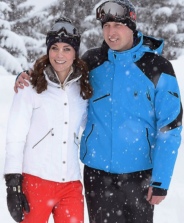 Kate and William holidaying in the French Alps.